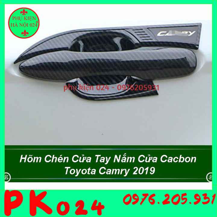 [Camry 2019-2020] Bộ Ốp Tay Nắm Hõm Cửa Camry 2019 2020 Vân Cacbon