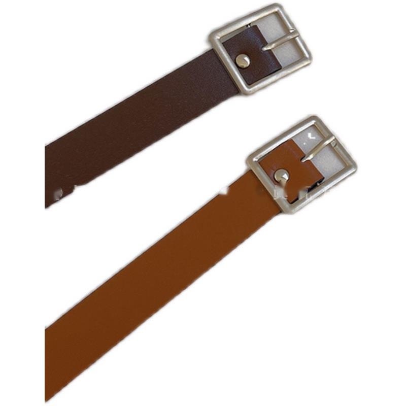 Thắt Lưng Da Mềm Khóa Vuông Đơn Giản Phong Cách retro Thời Trang Cho Nữ