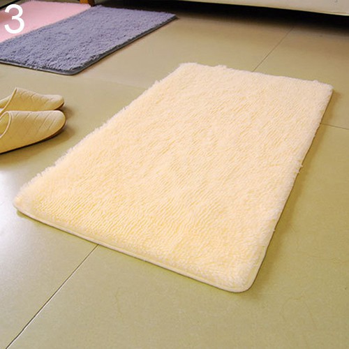 Thảm chống trượt cực mềm cho nhà bếp phòng ngủ bằng lông mềm màu sắc kẹo ngọt