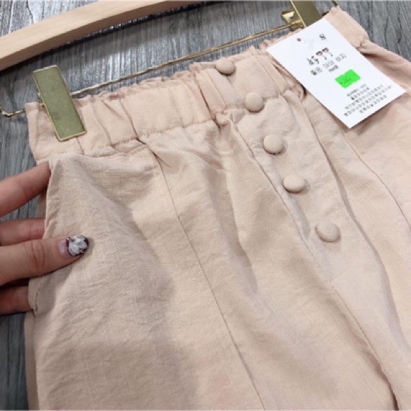 Quần Đũi Dáng baggy 5 cúc bọc ,MỀM MÁT, Cạp chun co giãn, có túi hai bên, chất dày dặn