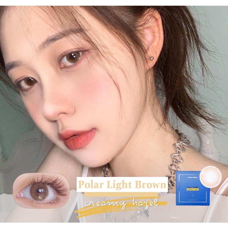 Kính Áp tròng Polar Brown 14.0mm PNB Brown - Kính Áp Tròng FAIRY SHOP CONTACT LENS độ cận 0 đến 8