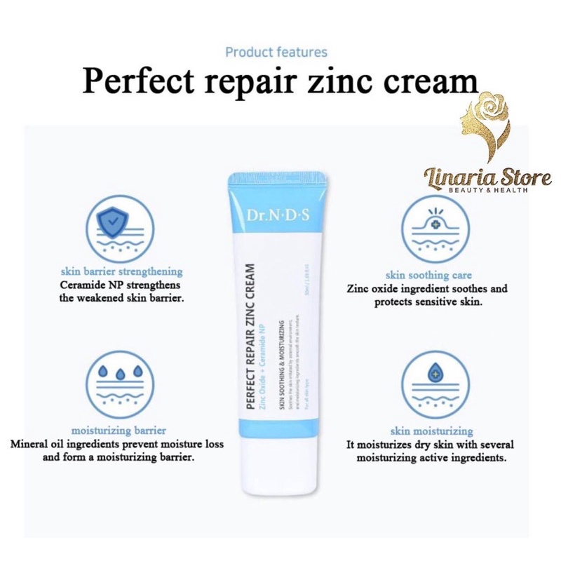 Kem kẽm Phục hồi da siêu cấp ẩm Dr NDS - Perfect Repair Zinc Cream | BigBuy360 - bigbuy360.vn