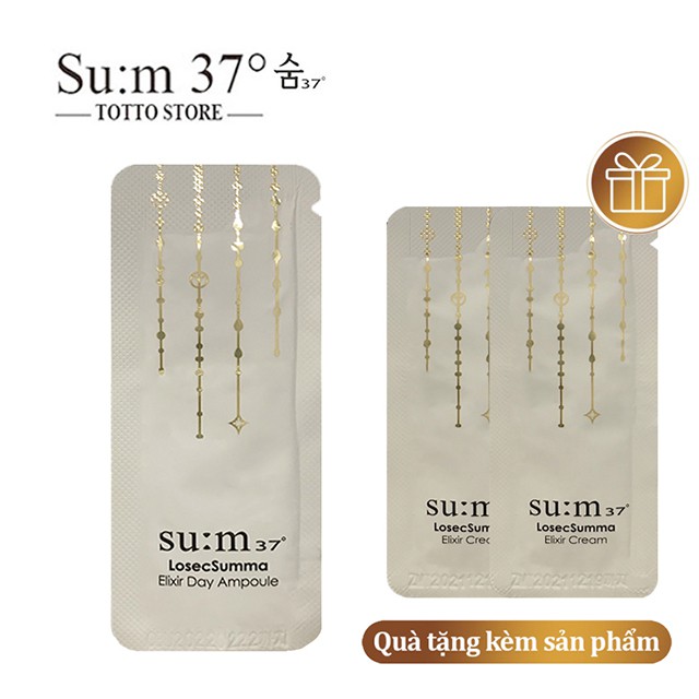 [30 gói] Tinh chất vàng Su:m 37 Losec Summa Elixir Day Ampoule - Tinh chất vàng ban ngày Sum