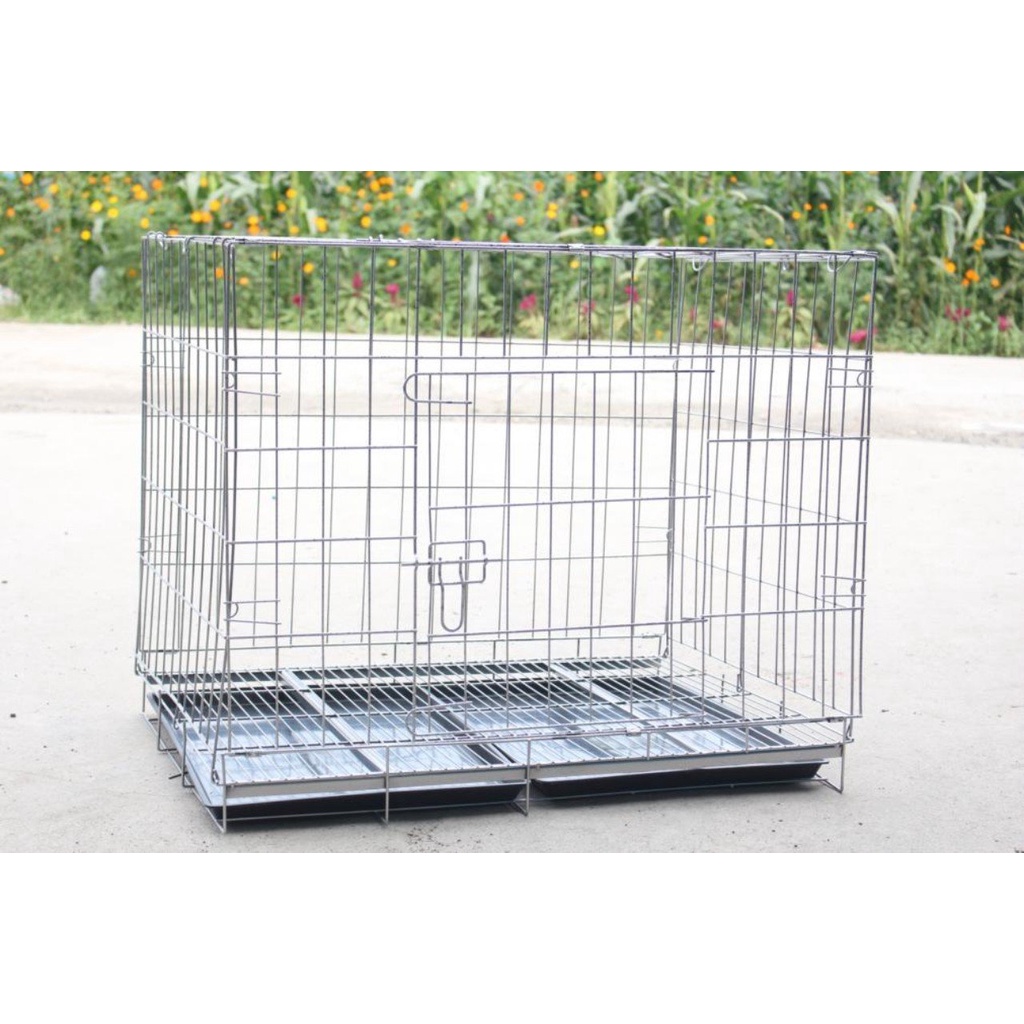 Lồng Chó Mèo Sơn Tĩnh Điện Gấp Gọn 3 Kích Cỡ Nhiều Màu Sắc