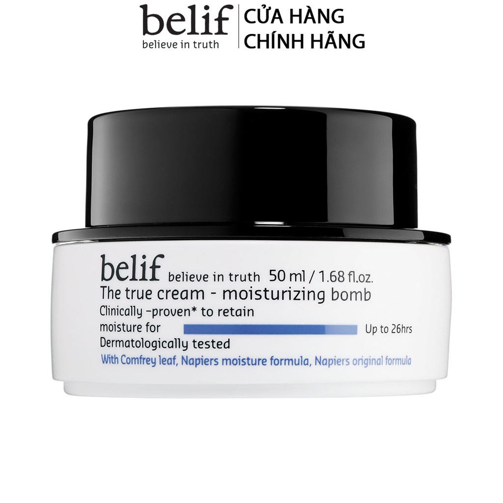 [Mã COSLG5 giảm 10%]Kem cấp ẩm suốt 26 giờ Belif The True Cream Moisturizing Bomb 50ml