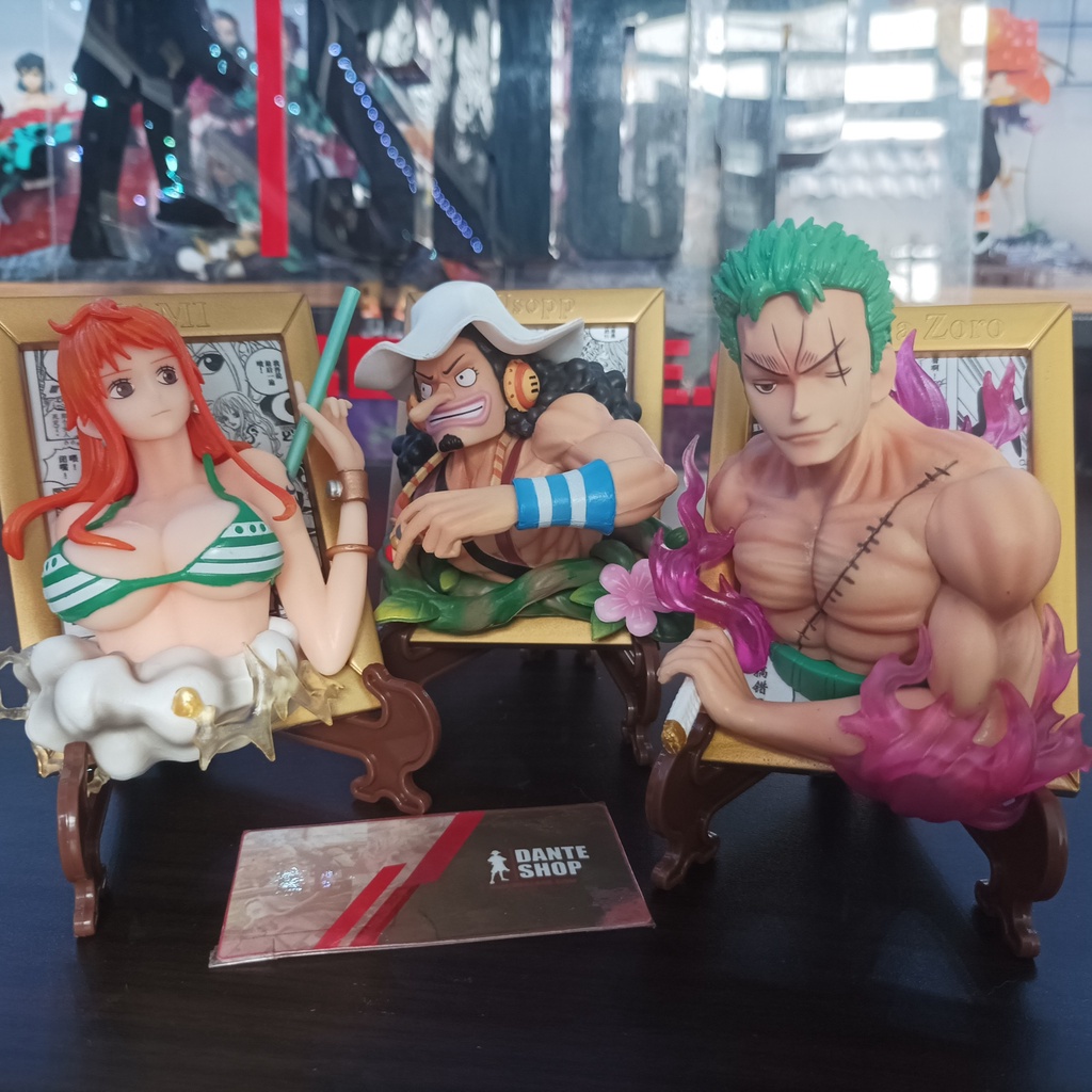 Mô Hình One Piece Bán Thân Nhân Vật Zoro, Nami, Usop 11cm
