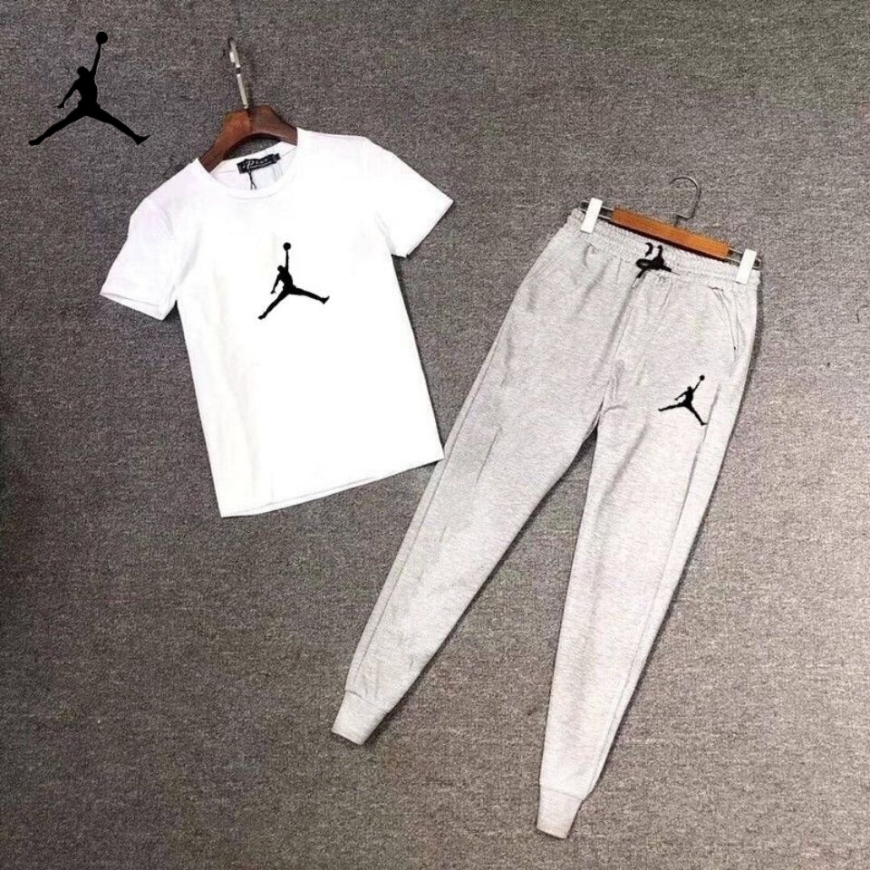 Set Áo Thun Ngắn Tay + Quần Dài Thể Thao nike Thời Trang Cho Nam