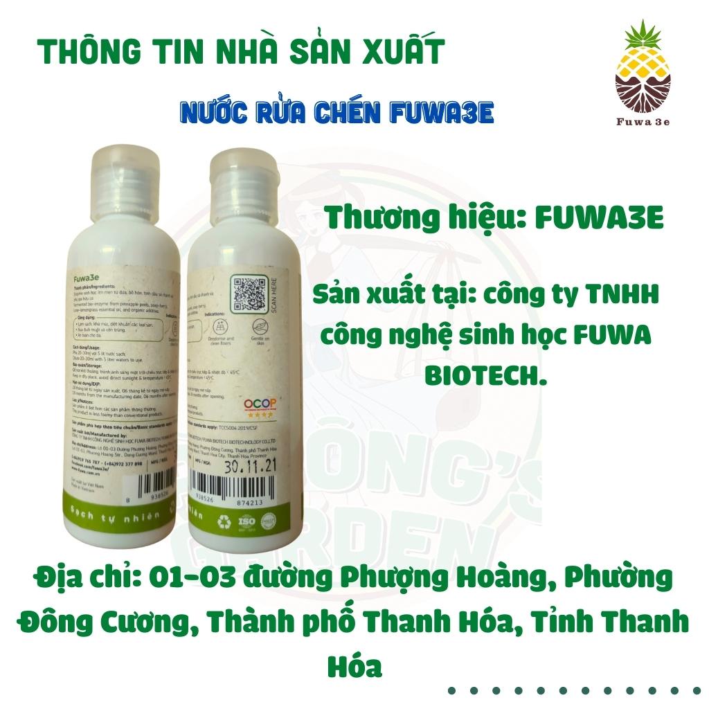 Nước Rửa Chén Hữu Cơ Fuwa3e Eco-enzyme An toàn cho da nhạy cảm Chai 100ml