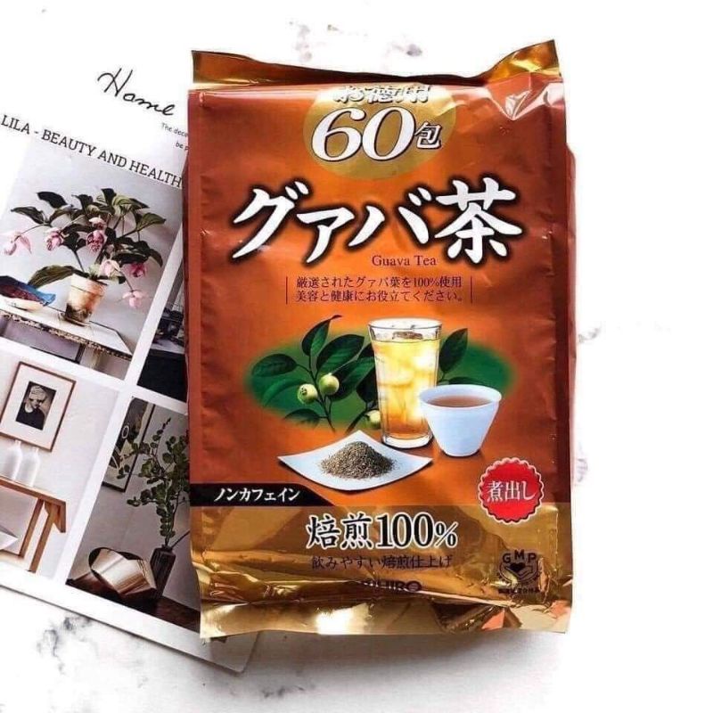 Trà Ổi Orihiro Nhật Bản Gói 60 túi lọc - Trà lá ổi Guava tea Nhật Bản Hỗ Trợ Giảm Cân