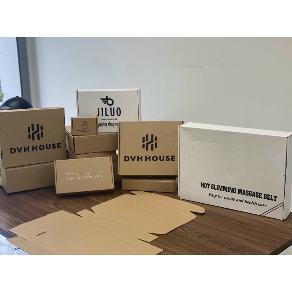 22x19x7 Combo 20 Hộp Carton Nắp Gài đóng gói hàng quần áo, giày dép giá rẻ