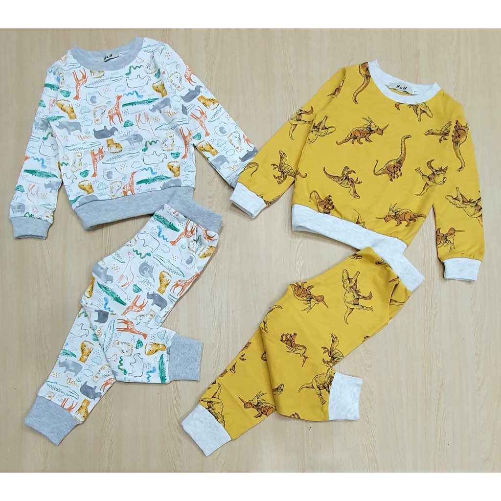 BỘ DÀI THUN COTTON BÉ TRAI NHIỀU MẪU CHO BÉ 9-28KG