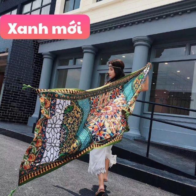 Khăn choàng Boho thổ cẩm, chất đẹp phù hợp với choàng đi biển, choàng dạo phố, choàng cổ cho mùa đông