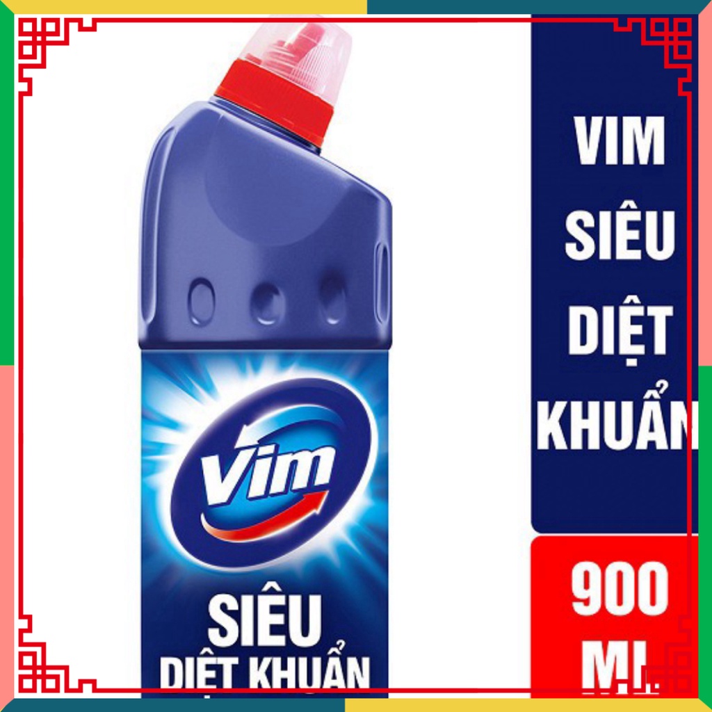 Nước Tẩy Bồn Cầu Vim sát khuẩn (880ml) - Xanh Biển