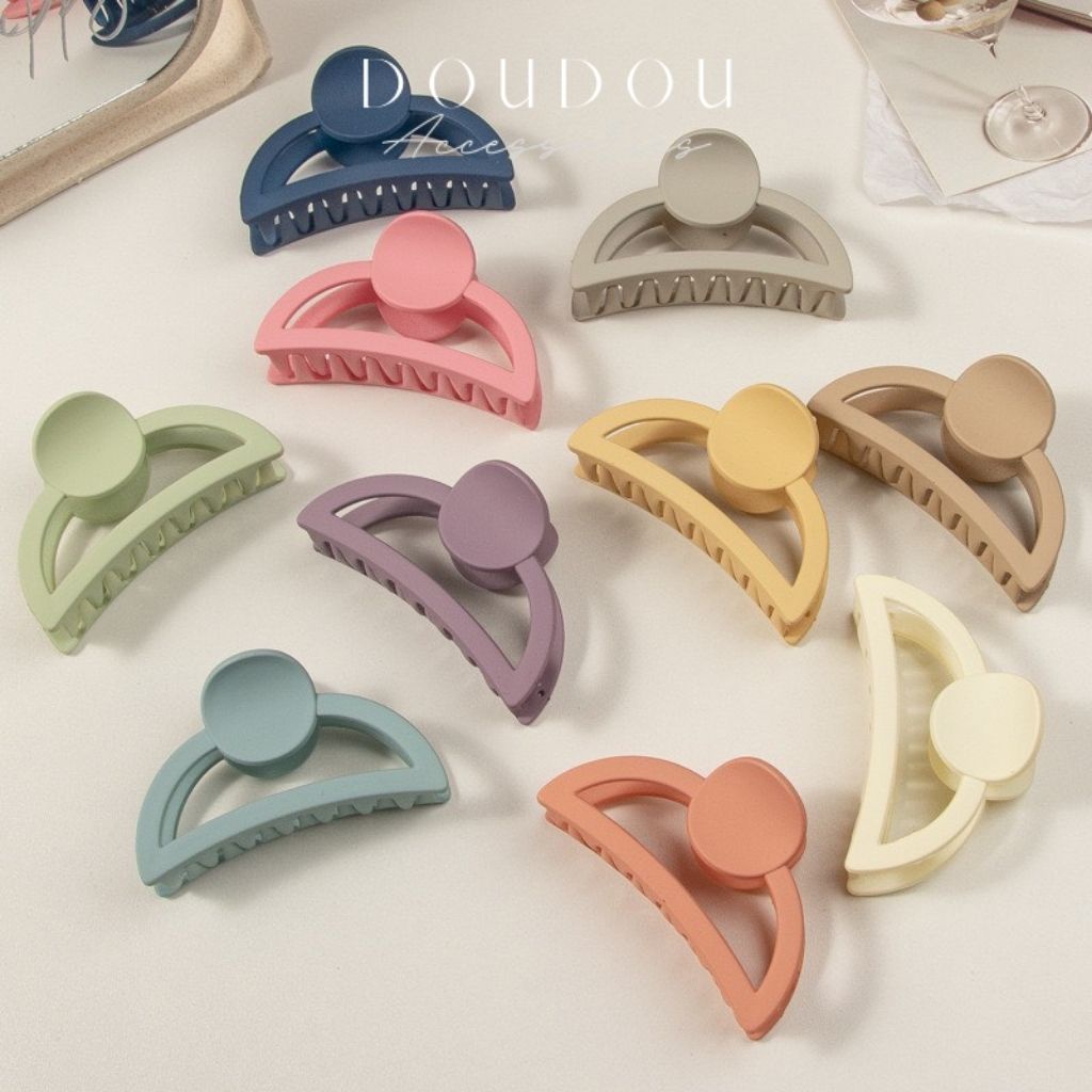 Kẹp tóc càng cua Hàn Quốc DOUDOU Cặp tóc càng cua tiểu thư gam màu kẹo ngọt xinh xắn đáng yêu ZJ026