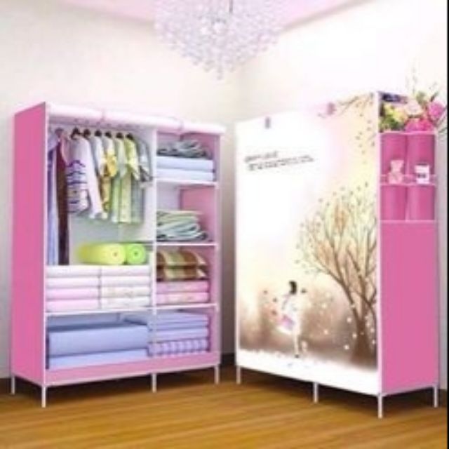 COMBO 2 TỦ VẢI 3D 2 BUỒNG 6 NGĂN