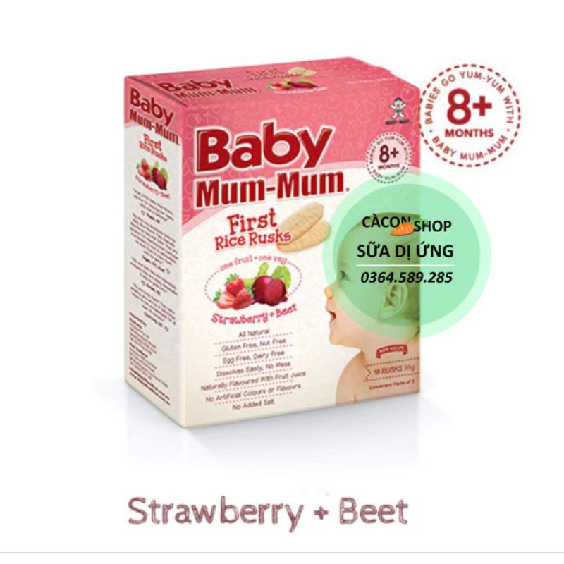 Bánh Gạo Hữu Cơ Mum Mum úc(dành cho bé dị ứng và bất dung nạp) [bay air tiếp viên có bill]