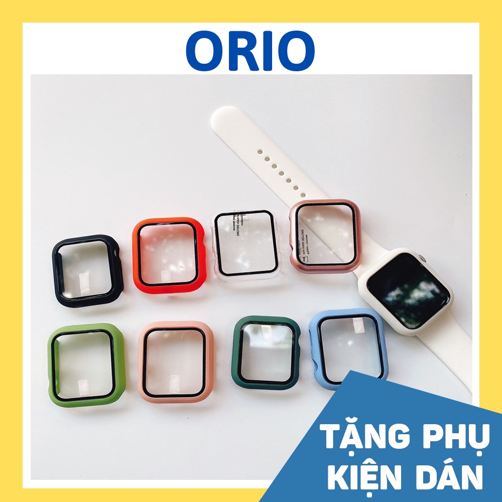 Vỏ ốp iWatch Silicon kèm kính cường lực cho đồng Hồ Thông Minh iWatch 1/2/3/4/5/6/7/SE Size 38/40/42/44 T500 - Orio