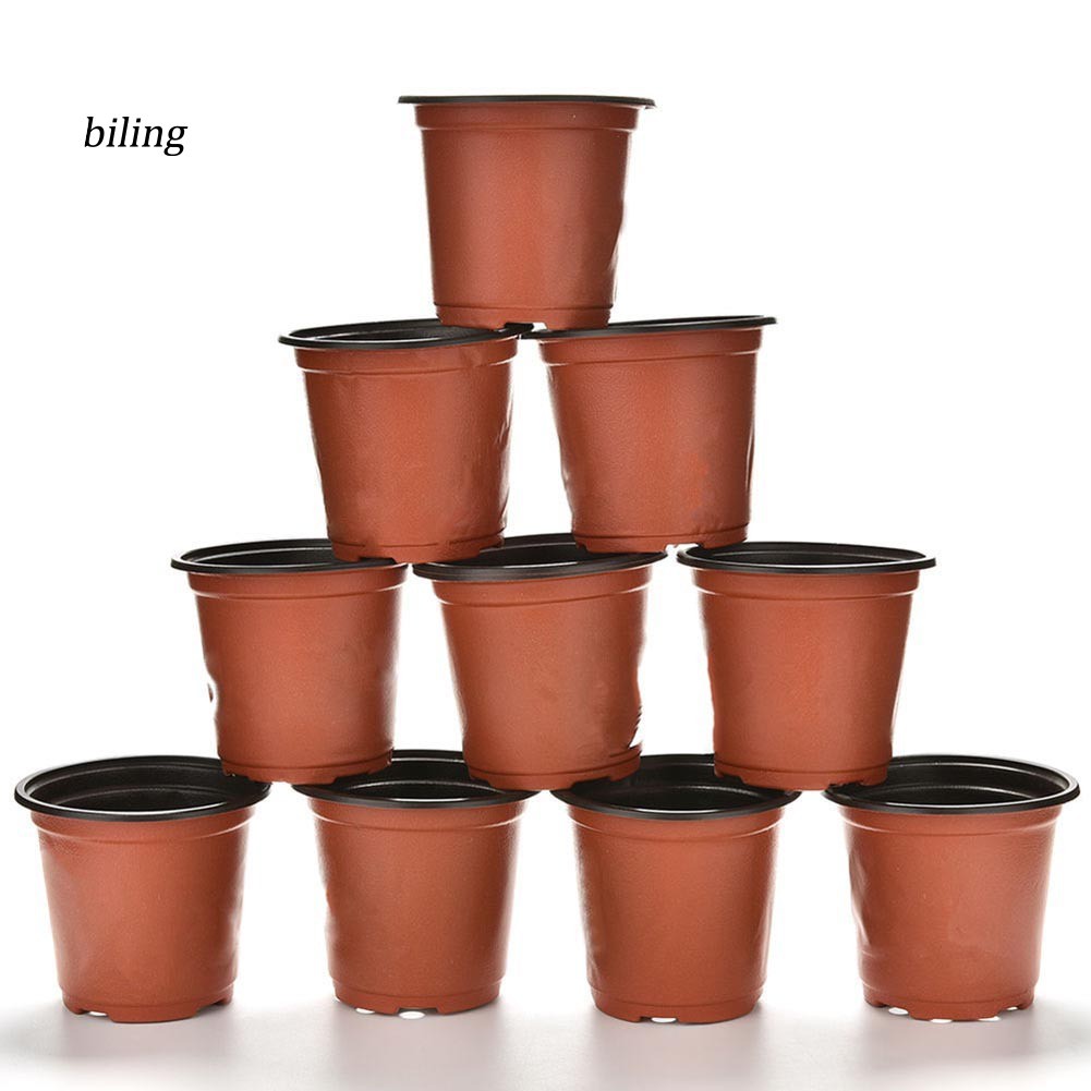 ✿Yyp Yyp✿Set 10 Chậu Hoa Tròn Nhỏ Bằng Nhựa Trang Trí Nhà Cửa