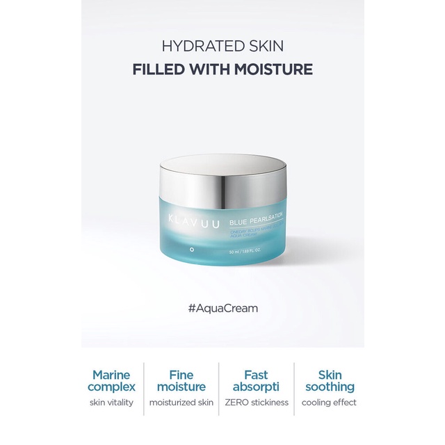 Kem dưỡng da Klavuu Blue Pearlsation Oneday 8Cups Marine Collagen Aqua Cream 50ml