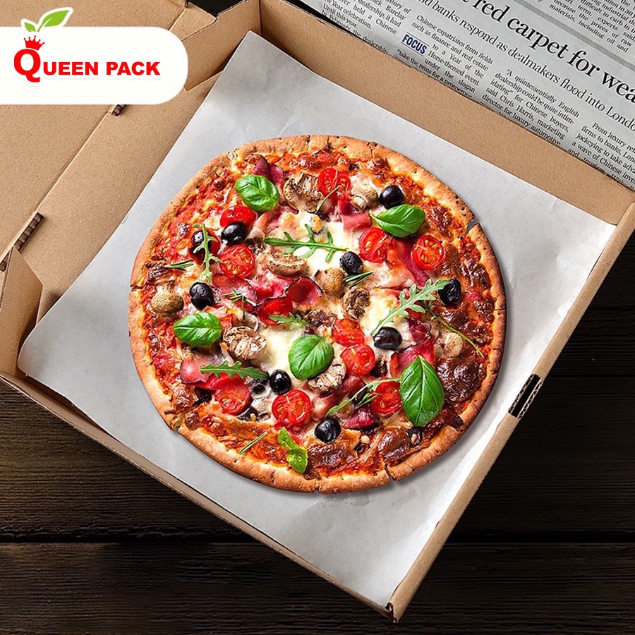 SET 50 Hộp Đựng Bánh Pizza Dùng Một Lần Hàng Trơn Nhiều Size Giá Sỉ