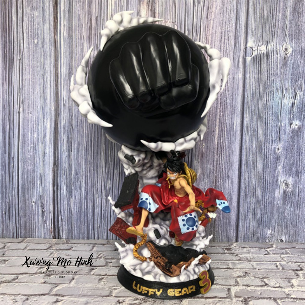 Mô hình đồ chơi - Luffy mũ rơm One Piece gear 3 haki cao 40cm nặng 2kg   - Figure One Piece - Có Hộp màu