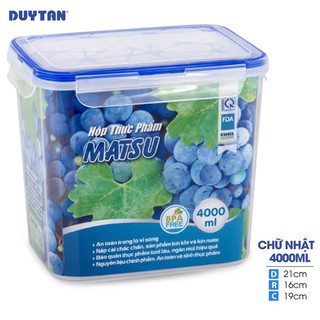 HỘP NHỰA DUY TÂN MATSU 4000ML