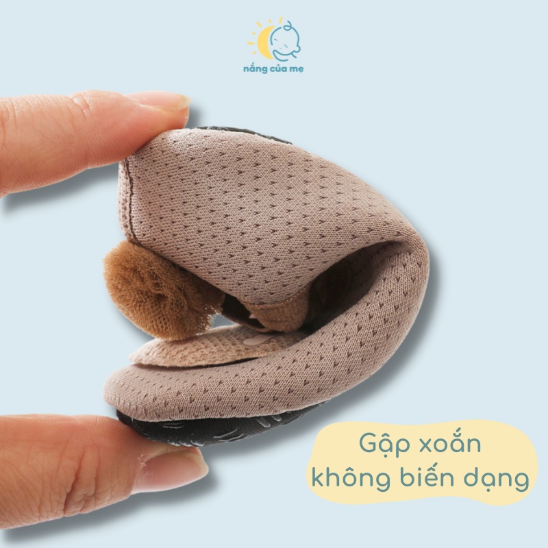 Giày vải tập đi hình gấu teddy cho bé nắng của mẹ có quai ngang chắc chân - ảnh sản phẩm 3