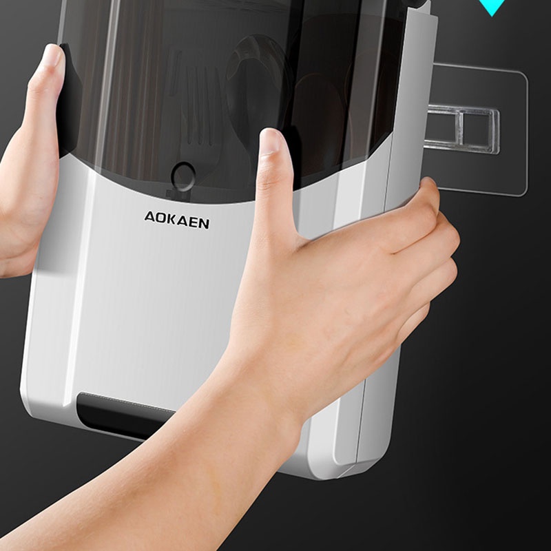 Máy khử trùng đũa UV Giỏ đũa sấy khô thông minh Hộp lưu trữ treo tường, Xuất hàng trong vòng 24 tiếng