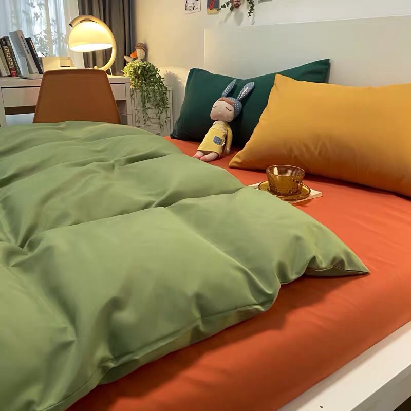 Bộ chăn ga Cotton Tici mix màu