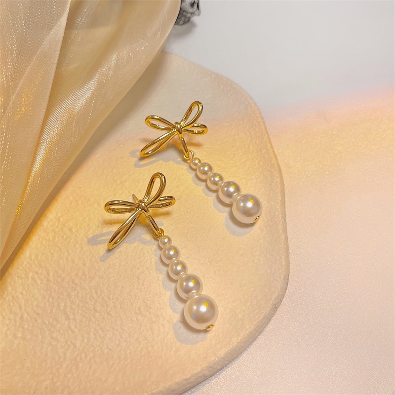[Augustcloth | AugustJewelry] Bông tai/ Hoa tai dạng hạt hình ốc có đính nơ