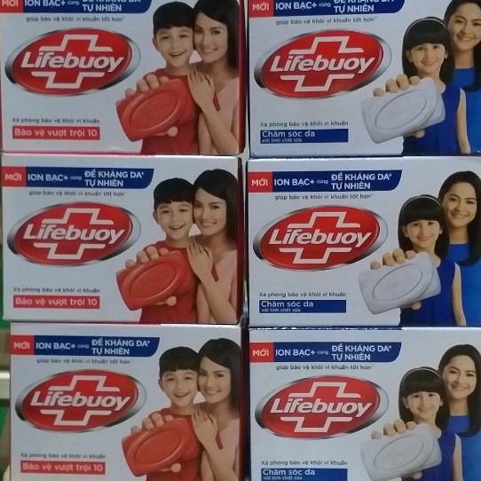 Xà bông cục Lifebuoy 90g đủ màu date mới