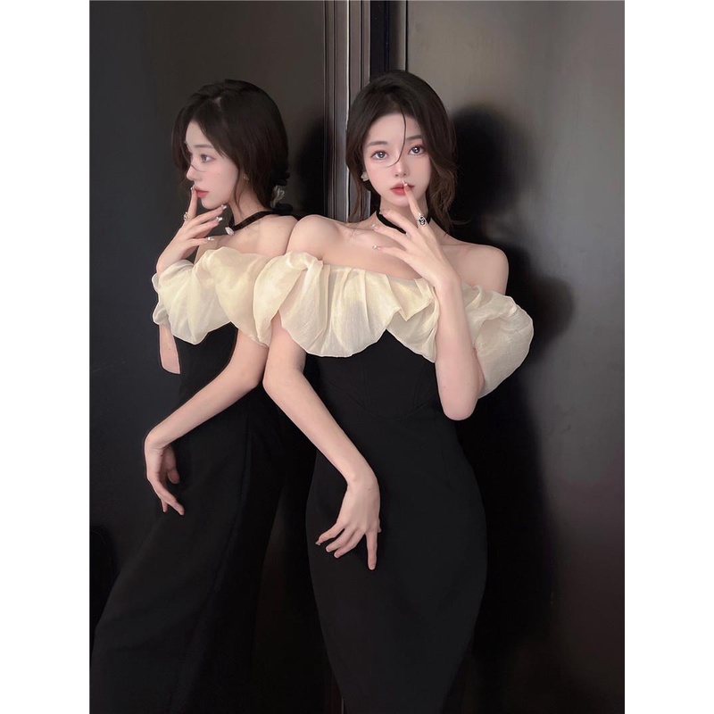 Đầm Dài Qua Gối Màu Trắng Phong Cách Pháp Thanh Lịch Thời Trang Mùa Hè Hàng Mới Dành Cho Bạn Nữ