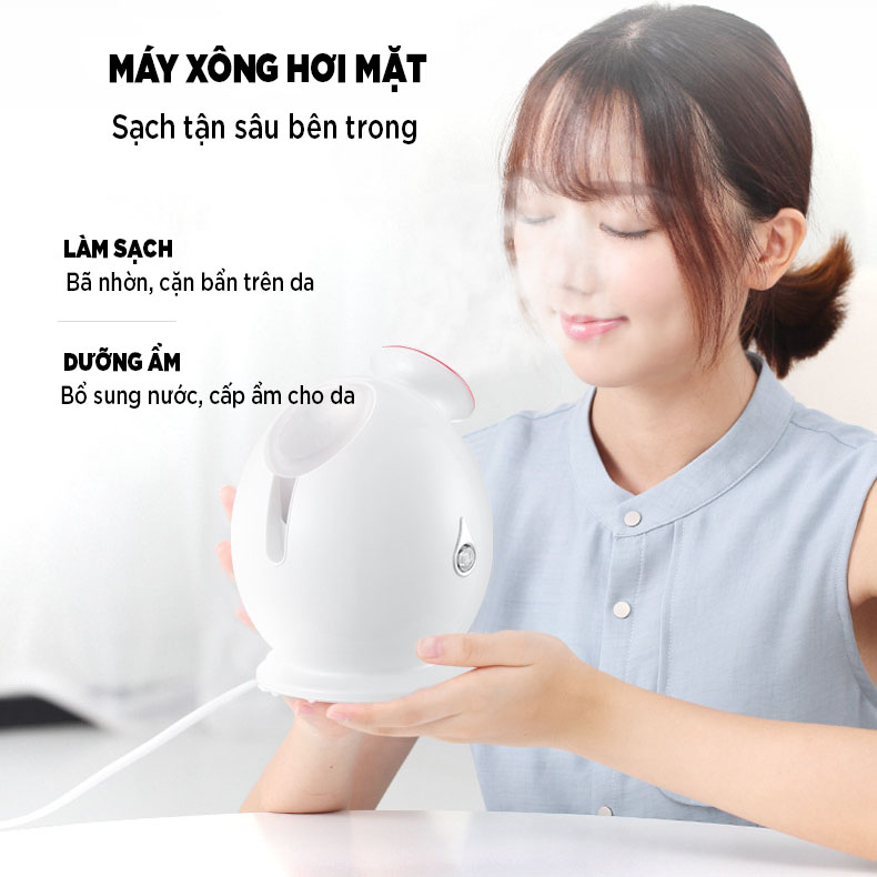 Máy Xông Hơi Mặt Cao Cấp K-SKIN-Công Nghệ Phun Nano ION giúp thẩm thấu sâu, phục hồi da.