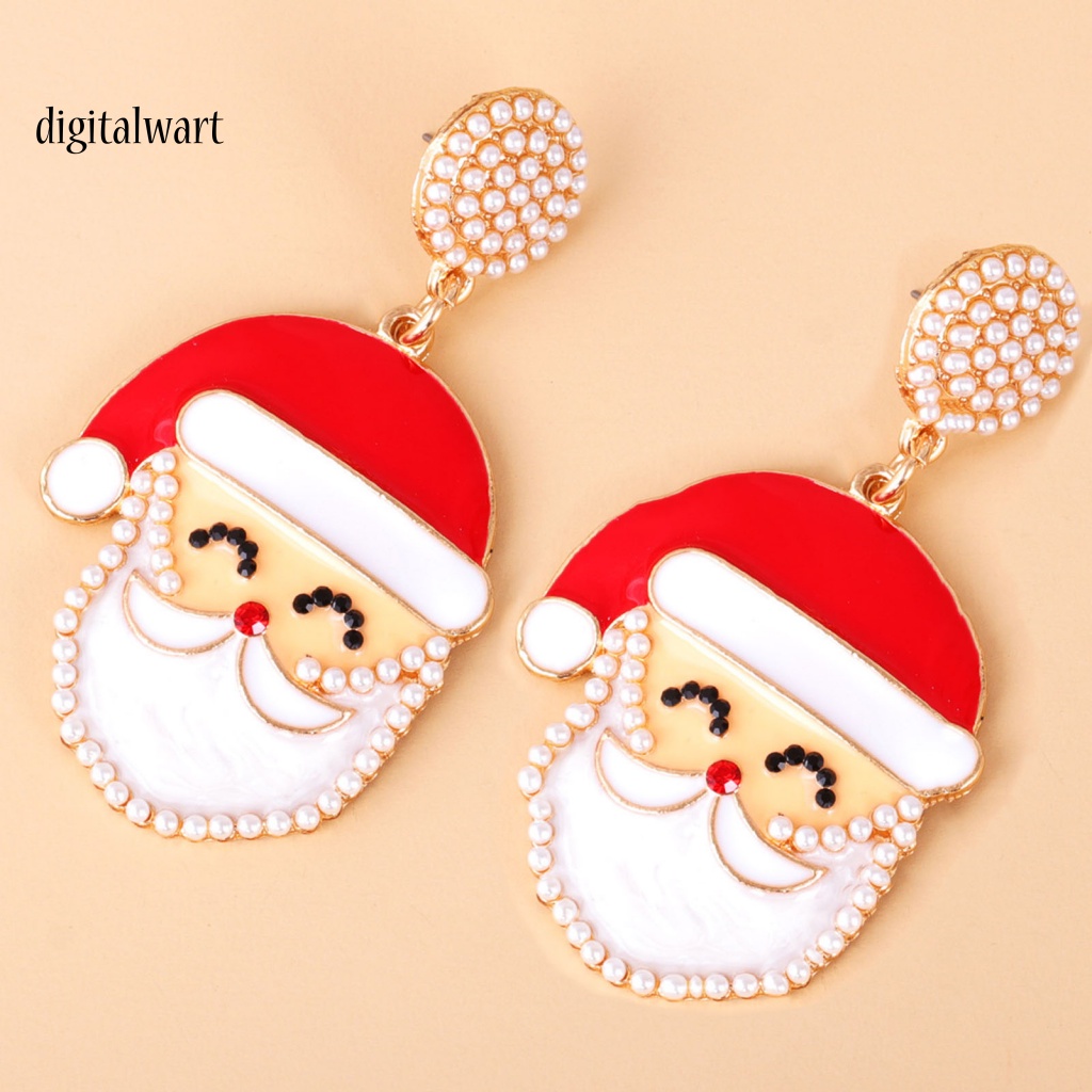 Kỹ Thuật Số| 1 Đôi Bông Tai Hình Ông Già Noel Lấp Lánh Thời Trang Dành Cho Nữ