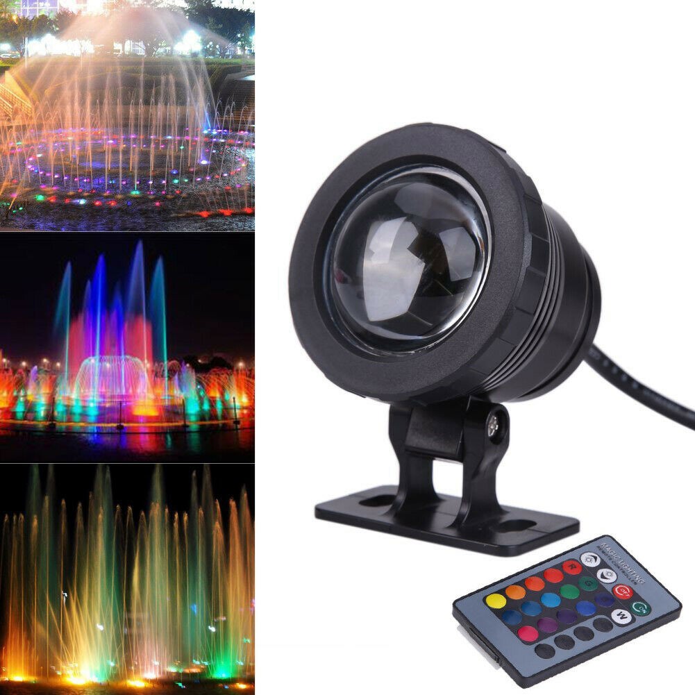 AC85-265V Đèn LED RGB đặt ở dưới nước 10W chống nước dùng để trang trí hồ bơi/hồ cá/đài phun nước