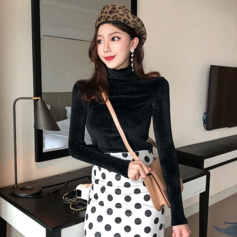 Áo nhung giữ nhiệt cổ cao siêu đẹp