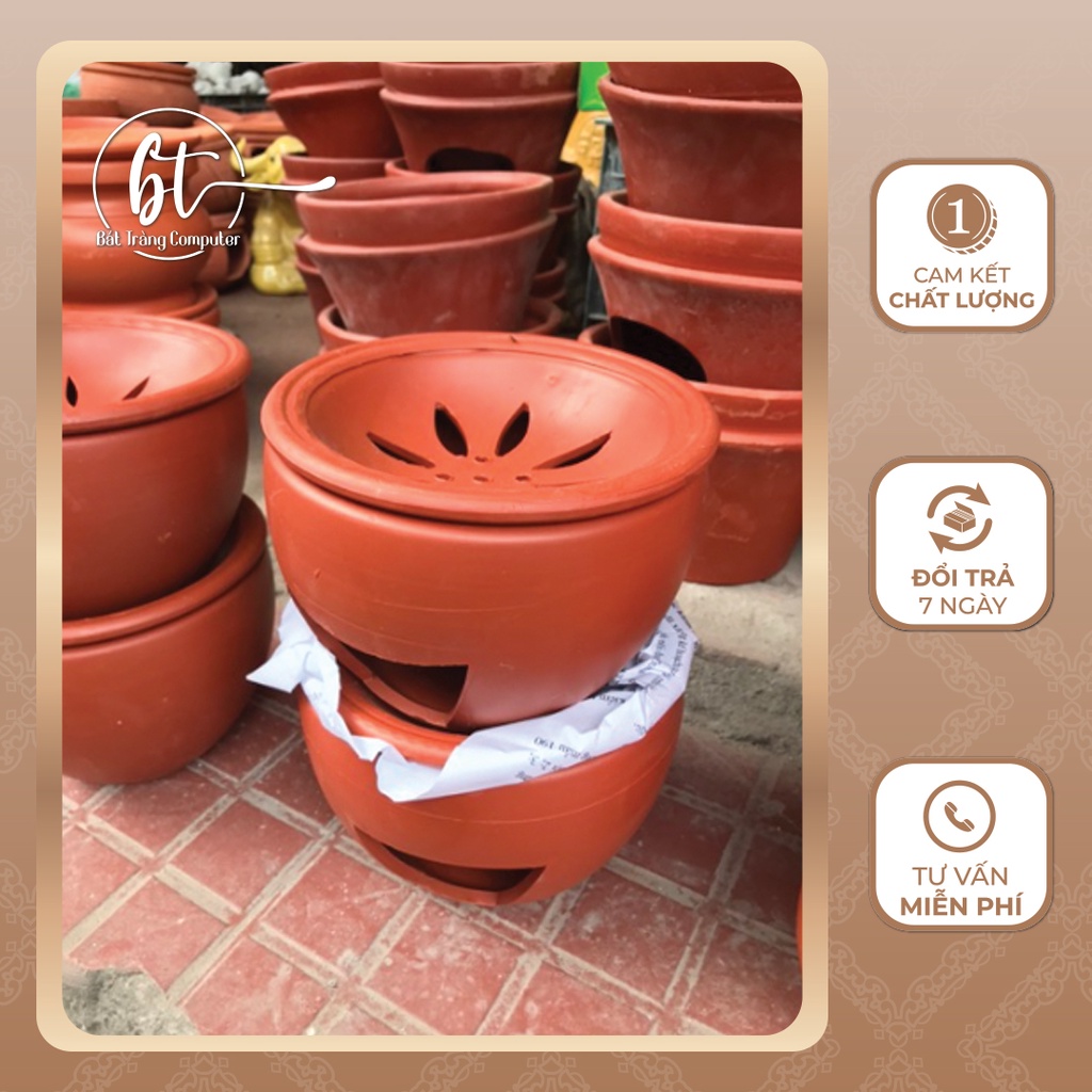 Bếp đốt bồ kết thảo mộc gốm sứ Bát Tràng - BT065
