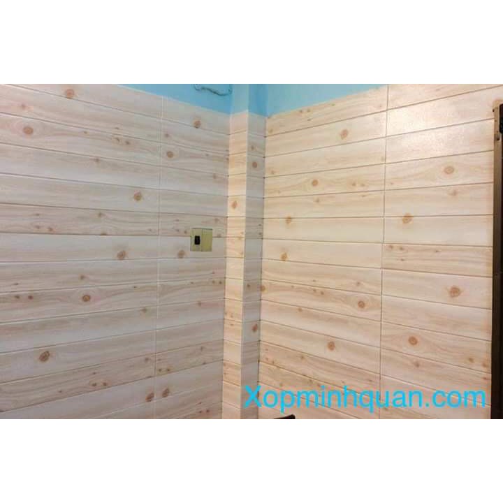 [DÀY 5MM, Có sẵn keo] 🎊XỐP DÁN TƯỜNG GIẢ GỖ KHỔ LỚN - Chống nóng, chống thấm, cách âm - Ship cod toàn quốc | BigBuy360 - bigbuy360.vn