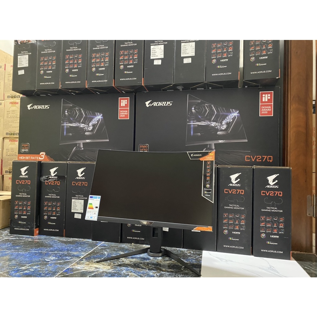 MÀN HÌNH 2K GIGABYTE AORUS CV27Q 27″ (QHD/VA/165HZ/1MS) độ phân giải 2560 x 1440 Chính hãng BH 36T