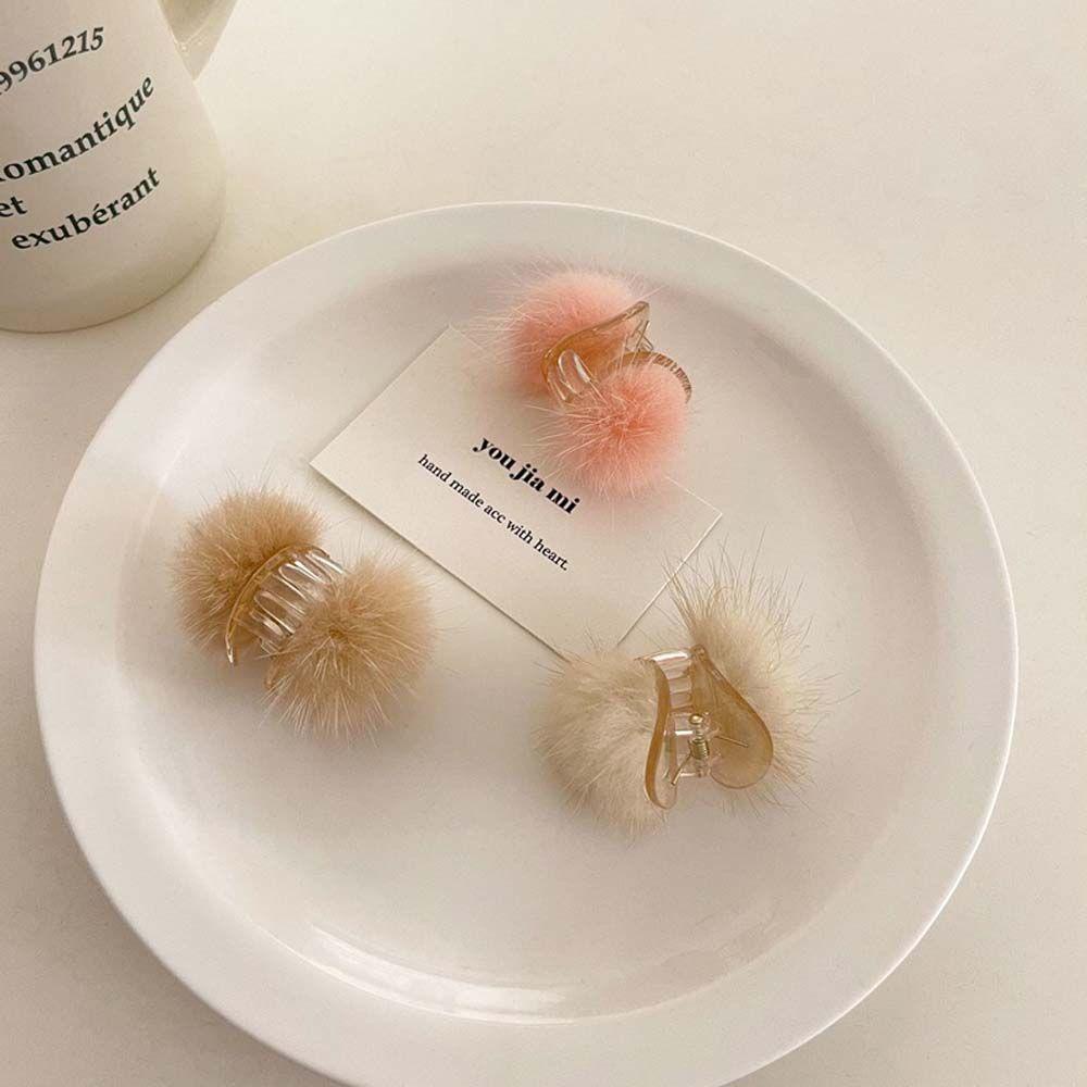 Dây Cột Tóc Đính Bóng Lông Chồn Mini Phong Cách Hàn Quốc Cho Nữ Giá Đỡ