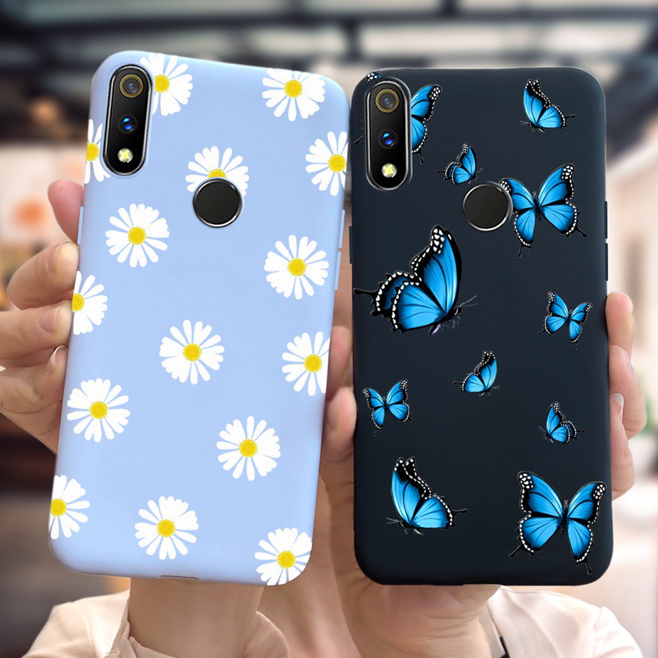 Ốp điện thoại dẻo họa tiết hoa xinh xắn thời trang cho Oppo Realme 3/ 3 Pro Realme3 3i 3pro Rmx1851 Rmx1821 Rmx1827