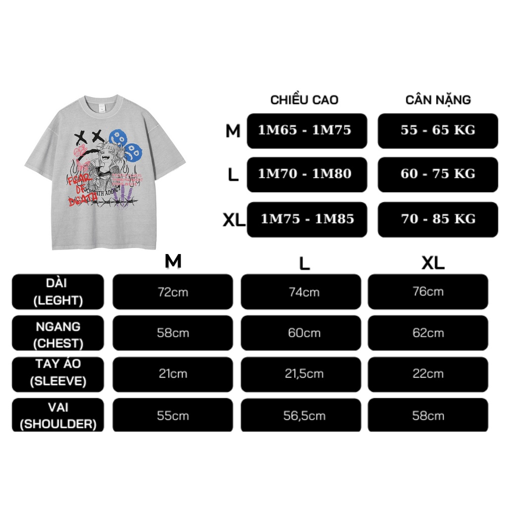 Áo thun oversize TOGA HIMIKO - Áo phông anime unisex nam nữ