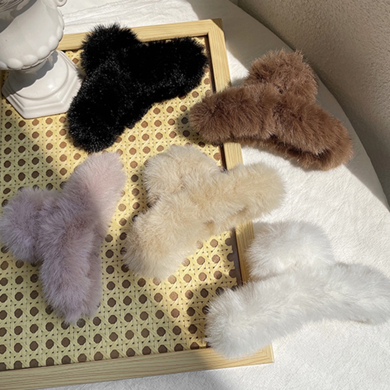 Kẹp Tóc Hình Cá Mập Phủ Lông Phong Cách Mới 2022