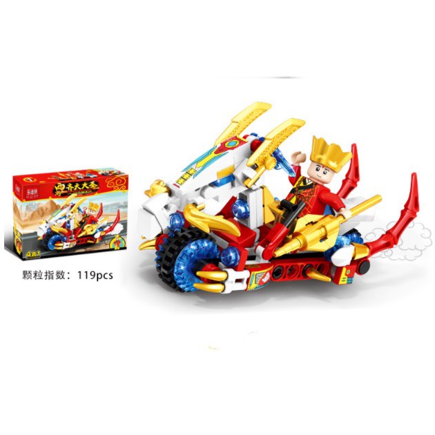 Bộ combo 4 hộp Lego Tôn Ngộ Không, Tây Du ký 456 chi tiết 4 in 1 lắp ghép mô hình 4 thầy trò Đường Tăng đi thỉnh kinh