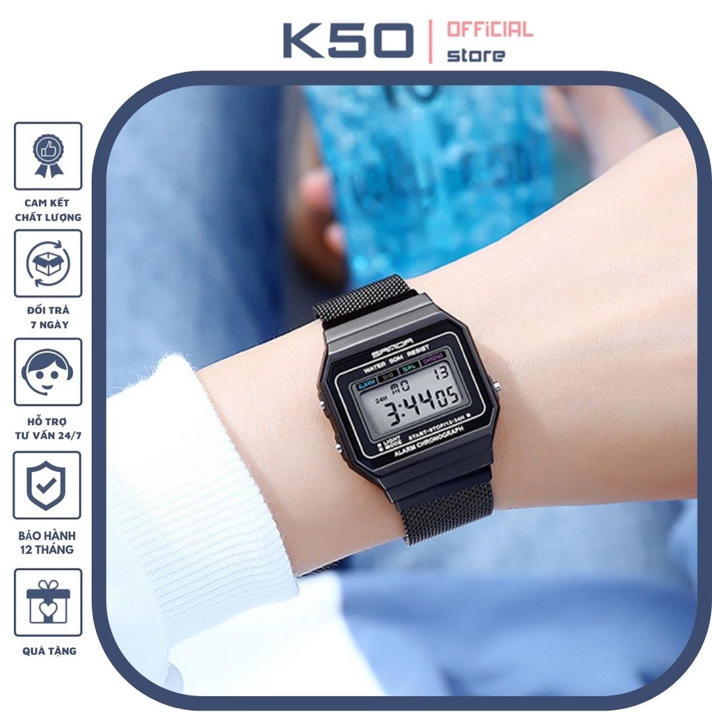 Đồng Hồ Điện Tử Nam Nữ SANDA 6017 Siêu Mỏng
