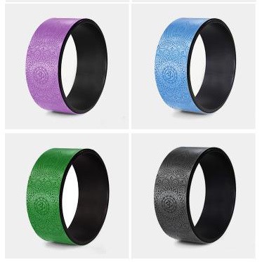 Vòng Tập Yoga Khung Nhựa PP - Cao Su PU Chịu Lực In Hoa Văn Mandala Chống Trơn Trượt 100%