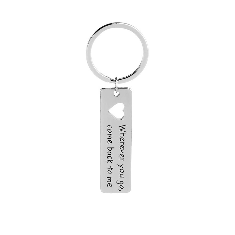Fashion Couples Gift For him Accessories Stainless Steel Letter Keyring