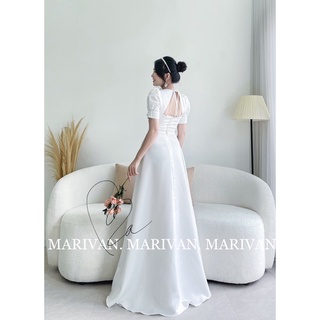 Đầm cưới marivan xoè lục giác tam giác đan lưng cực xinh s/m/l