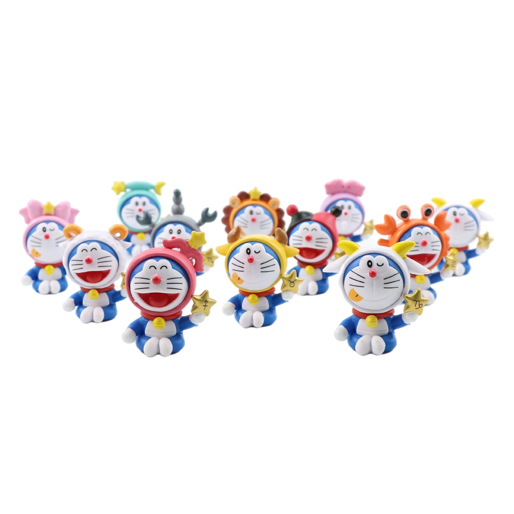 Mô hình Doraemon - Mẫu 12 cung hoàng đạo - 12 chòm sao - Cao 6cm