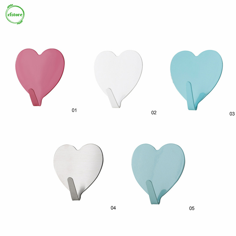 Móc Treo Đồ Hình Trái Tim Gắn Tường